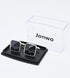 Square Natural Blue Sanstone Cufflinks for Men In Gift Case Polyhedral Gemstone Silver Men's Cufflinks Jewelry Set for Wedding Party Anniversary B...