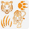 FINGERINSPIRE Tiger Stencil for Painting 11.8x11.8 inch Plastic PET Tiger Head Pattern Painting Stencil Large Tiger Paw Print Drawing Template Tig...