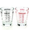 Shot Glasses Measuring cup Liquid Heavy Glass Wine Glass Espresso Shot Glass 26-Incremental Measurement 1oz, 6 Tsp, 2 Tbs, 30ml Black and Red …...