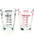Shot Glasses Measuring cup Liquid Heavy Glass Wine Glass Espresso Shot Glass 26-Incremental Measurement 1oz, 6 Tsp, 2 Tbs, 30ml Black and Red …...