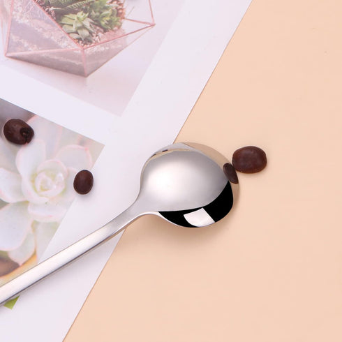 12-Piece Stainless Steel Espresso Spoons, Mini Teaspoons Set for Coffee Sugar Dessert Cake Ice Cream Soup Antipasto Cappuccino, 5.24 Inch Stirring...