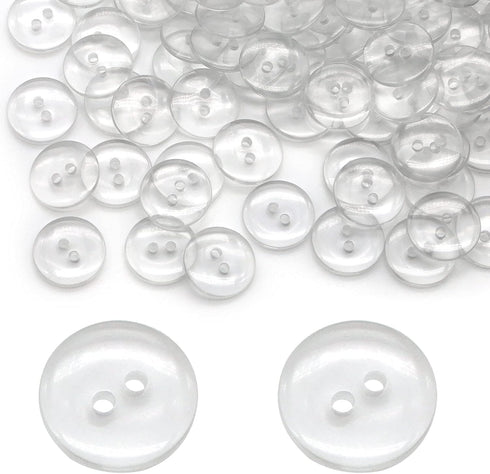 1000 Pieces Resin Buttons 2 Holes Sewing Flatback Button Round Craft Buttons for Sewing, Scrapbooking, DIY Project Sewing Buttons (15mm)...