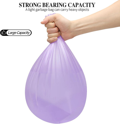 4 Gallon/60pcs Small Garbage Bags,Strong Trash Bags,Small Trash Bags for Office Home Bedroom,Trash can Liner,Purple...