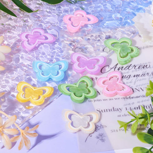 Butterfly Earring Making Kit 12Pcs Butterfly Acrylic Pendants with 20Pcs 304 Stainless Steel Earring Hooks 20Pcs 304 Stainless Steel Jump Rings fo...