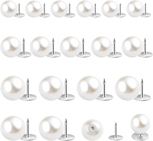 18 Sets No Sew Pearl Buttons Brooch Cover Up Buttons Pearl Pins Removable Reusable for Clothes DIY Clothing Accessories(Mix)...