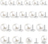 18 Sets No Sew Pearl Buttons Brooch Cover Up Buttons Pearl Pins Removable Reusable for Clothes DIY Clothing Accessories(Mix)...
