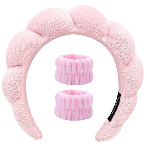 Spa Headband, Head Bands for Women's Hair-Sponge & Terry Cloth Headband, Headband for Washing Face, Skincare Headbands Everytype of Head...