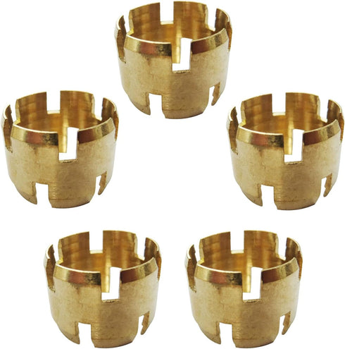 Legines Brass DOT Air Brake Hose Ends Fitting, Sleeve, 3/8" I.D. Tubing, Pack of 5...