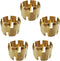 Legines Brass DOT Air Brake Hose Ends Fitting, Sleeve, 3/8" I.D. Tubing, Pack of 5...