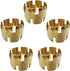 Legines Brass DOT Air Brake Hose Ends Fitting, Sleeve, 3/8" I.D. Tubing, Pack of 5...