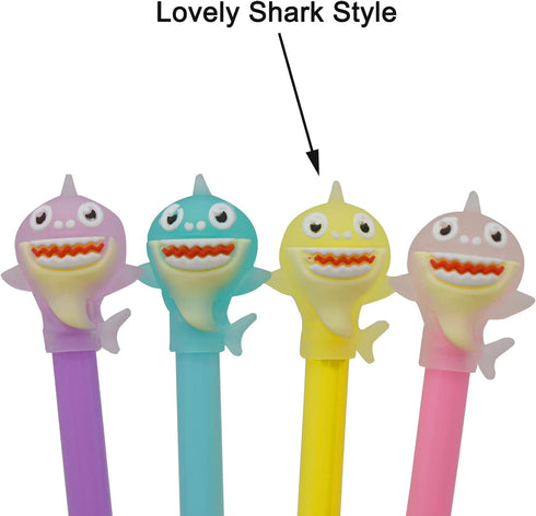 Maydahui 28PCS Cartoon Shark Gel Pen Cute Dolphin Pens Black Ink for Students Stationery School Supplies...