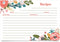 Jot & Mark Floral Recipe Cards 4x6 | Double Sided Thick Cardstock, 50 Count (Garden Floral)...