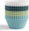 The Silicone Kitchen Reusable Silicone Baking Cup Silicone Muffin Liners for Cupcakes, BPA Free, Regular, 12 Pack, White Blue Green...