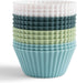The Silicone Kitchen Reusable Silicone Baking Cup Silicone Muffin Liners for Cupcakes, BPA Free, Regular, 12 Pack, White Blue Green...