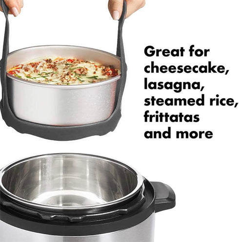 Pressure Cooker Sling, Silicone Bakeware Sling for 3Qt Instant Pot, Multi-function Cooker Anti-scalding Bakeware Lifter Steamer Rack, BPA-Free Sil...
