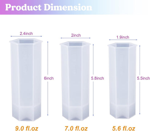 LET'S RESIN Crystal Tower Resin Molds, Large Point Silicone Molds for Resin, 3 Different Sizes Epoxy Resin Molds for DIY Flower Preservation, Faux...