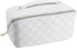 Travel Makeup Bag,Large Capacity Cosmetic Bags for Women,Waterproof Portable Pouch Open Flat Toiletry Bag Make up Organizer with Divider (White)...