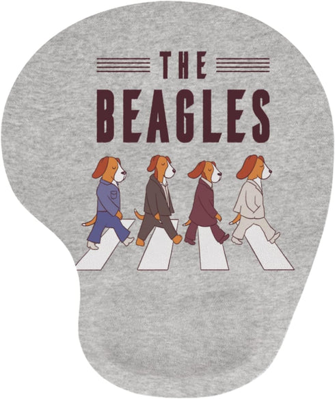 The Beagles Funny Dogs Design Mouse Pad with Wrist Support-Bottom Nonslip Personalized Mouse Pad Relieve Wrist Pressure Keyboard Mouse Pad Can Be ...