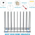 IDEATECH Reusable Silicone Bags Rack, Drying Rack for Storage Bags, Stainless Stand for Reusable Freezer Bags, File Organizer Desktop Storage Book...