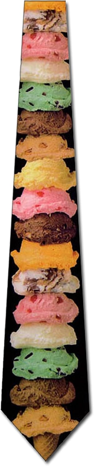 Ice Cream Cone Tie Mens Neckties by Three Rooker...