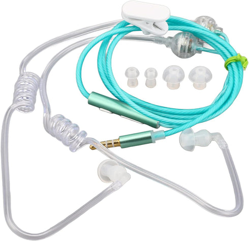 Yunseity Air Tube Headphones, Universal 3.5mm Bilateral Air Tube Earbuds, Anti Radiation Headphones with Noise Cancellation and Premium Sound, for...