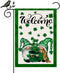 ST PATRICKS DAY Garden Flag 12x18 Inches,Gnome Garden Flag with Clover Design, Weather-Resistant, Double-Sided, Rust-Free, Hardware Not Included, ...