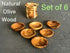 Tubibu Olive Wood Mini Bowls Set of 6 Handmade Bowls, Handcrafted Wooden Mini Bowls...