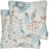 Pack of 2 Decorative Throw Pillows Cases Cushion Cover for Sofa Couch Bed,Sunflower Pattern,20x20 Inches,Blue Cream...