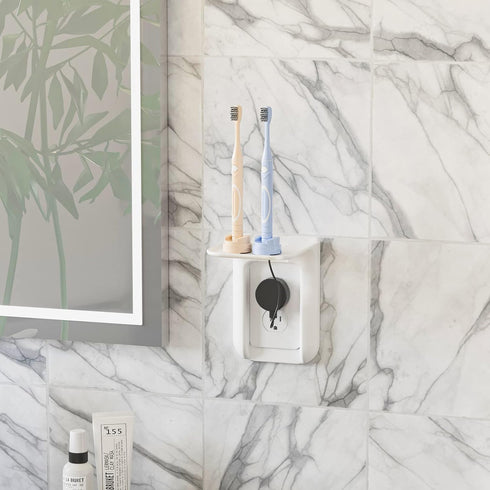 WALI Outlet Shelf Wall Holder,Bathroom Walls Shelves up to 10lbs Standard Vertical Duplex Wall Shelf Organizer for Smart Home Decor Space Saving P...
