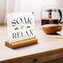 Funny Bathroom Desk Decor,Soak Relax Funny Bathroom Sign Acrylic Plaque With Wooden Stand Sign for Bathroom Shelf Toilet Restroom Home Tabletop De...