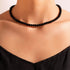 Boho Black Beaded Choker Necklace Seed Bead Choker Vintage Collar Necklace for Women and Girls...
