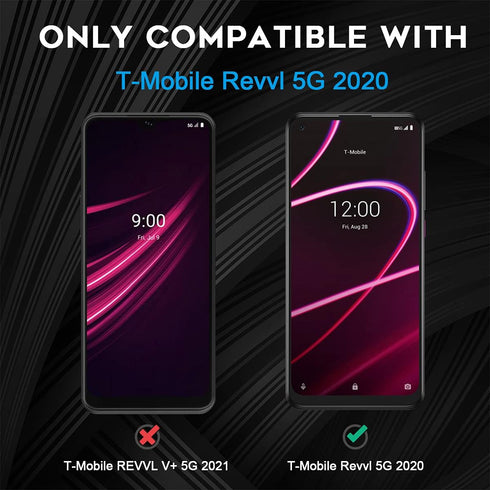 Orzero (3 Pack) Tempered Glass Screen Protector Compatible for T-Mobile Revvl 5G 2020 Release (Not Fits for T-Mobile REVVL V+ 5G 2021), 9 Hardness...
