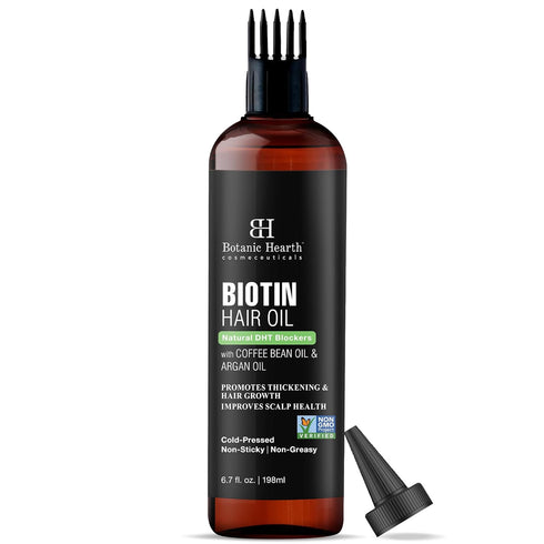 Botanic Hearth Biotin Hair Oil For Hair Growth Infused With Coffee Bean Oil & Argan Oil | Hair Strenghtening Treatment | Nourishing & Volumizing |...