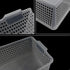 Large Plastic Storage Organization Bins Basket, Set of 3, Clear...