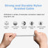 COSOOS Short Micro USB Cable, 4 Pack 9 Inch Nylon Charging and Syncing Short Cords for Samsung, Charging Station, Android Smartphones (Silver,whit...