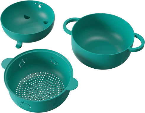 2000ML/68OZ Microwave Ramen Bowl?Noodle Bowl, Steamer for Cooking Food and Vegetables with Handle, Lid, Removable Strainer. Multifunctional bowl f...