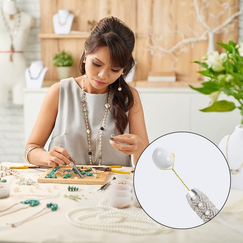 DaKuan 8PCS DIY Jewelry Accessories Twisted Copper Wire Tool (2 Mini DIY Hand Drill Pin Vise) with Jewelry Beading Wire for Jewelry Making Supplie...
