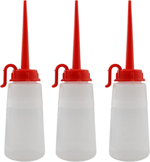 LQ Industrial 3pcs Sewing Machine Oiler 160ml Oil Dispenser with Long Angled Oil Bottle Sewing Machine Long Tip Double Needle Plastic Oil Dispense...