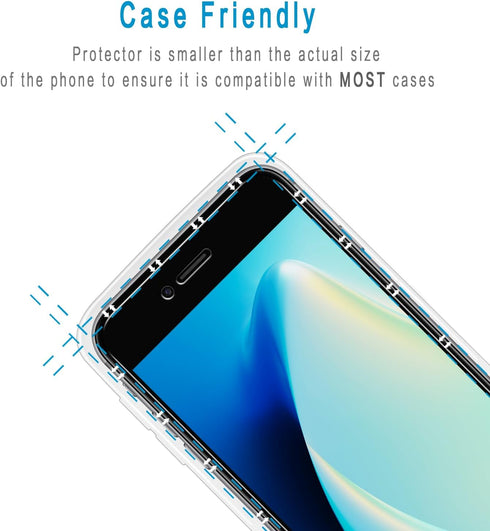 HPTech (2 Pack) Privacy Screen Protector Designed for iPhone SE 2020, iPhone 8, iPhone 7, iPhone 6S, iPhone 6 4.7-Inch Anti-Spy Tempered Glass, An...