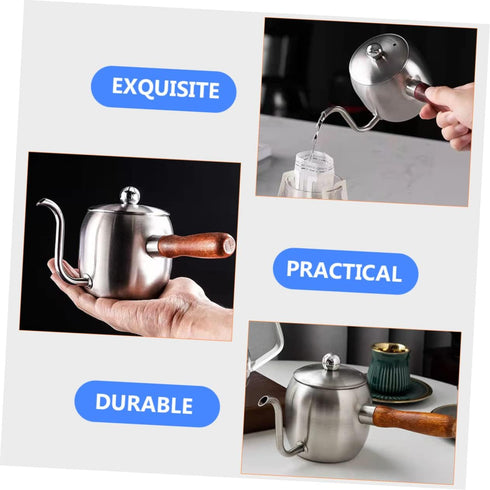 Coffee Pot Gooseneck Teapot Pouring Kettle Espresso Japanese Tea Pots Small Kettle Camping Accessories Gooseneck Kettle Stove Top Concentrate Offi...