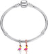 Flamingo Charm 925 Sterling Silver Bird Pendant Lucky Animal Bead for Pandora Charms Bracelet-Gift for Anniversary Birthday Christmas Day...