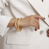Chunky Bangle Bracelets Coil Stackable Snake Chain Bracelet Interlocking Layered Wrap Bangle Bracelets...