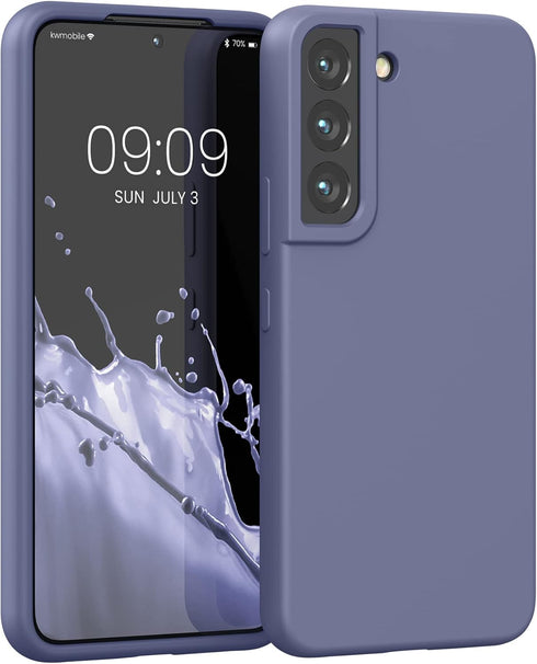 kwmobile Case Compatible with Samsung Galaxy S22 Case - TPU Silicone Phone Cover with Soft Finish - Matte Lavender Grey...