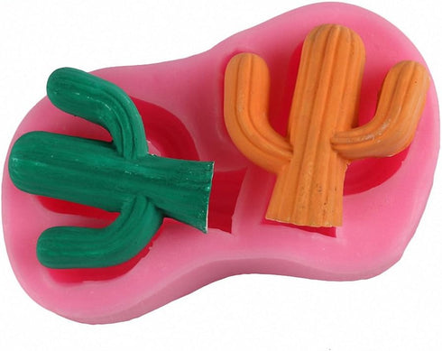 2-Pack Cactus Silicone Molds Set - MoldFun Cacti Mold for Fondant, Gum Paste, Chocolate, Candy, Candle, Polymer Clay...