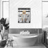 Golden Retriever Canvas Wall Art Black and White Funny Pictures Farmhouse Bathroom Wall Decor Dog Sitting in Toilet Painting for Toilet Bathroom D...