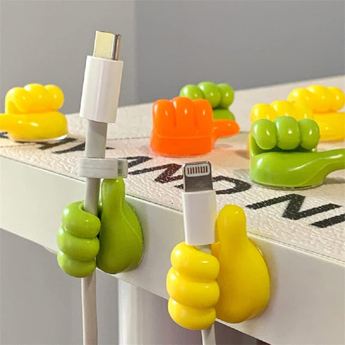 Cable Clips Organizer, Self-Adhesive Silicone Thumb Wall Hook Hangers Cable Clip Key Earphone Toothbrush Cable Organizer Holder Desktop Cord Wire ...