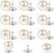 50pcs Pearl Brooch Buttons, No Sew Cover Up Buttons Removable Reusable Pearl Safety Pins for Clothes Dress Shirt Cardigan Decorations DIY Crafts S...