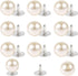 50pcs Pearl Brooch Buttons, No Sew Cover Up Buttons Removable Reusable Pearl Safety Pins for Clothes Dress Shirt Cardigan Decorations DIY Crafts S...