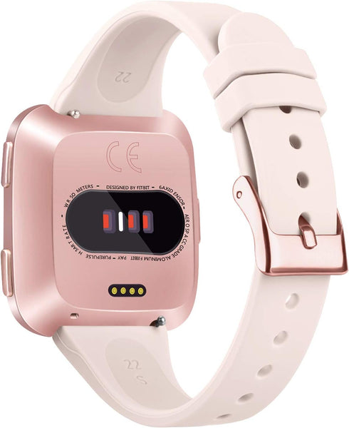 Tobfit Pack 3 Slim Bands Compatible with Fitbit Versa 2 Bands/Fitbit Versa/Fitbit Versa Lite/SE, Silicone Replacement Smartwatch Wristband for Wom...