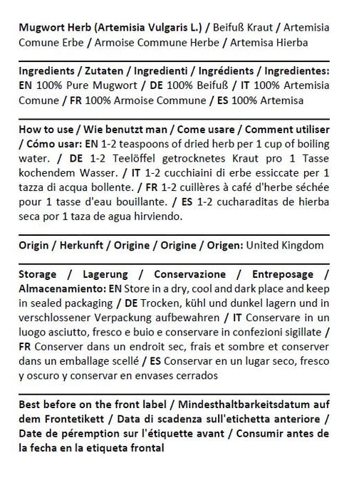 Health Embassy Mugwort Herb | Artemisia Vulgaris L | Loose Herbal Tea (50g)...